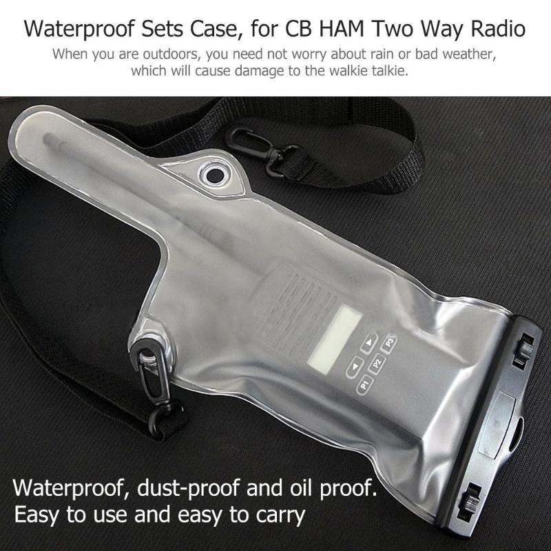 IPX7 Waterproof Sets Carrying Case Storage Bag for Handheld CB HAM Two Way Radio Walkie Talkie High Quality Waterproof Bag New - ebowsos