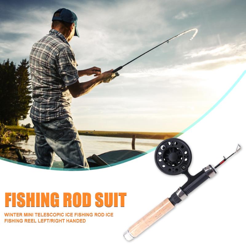 Ice Fishing Rod Reel Combo Anti Freeze Guide Pole Reel Fishing Tackle for Winter Outdoor Fishing Tackle Set Supplies-ebowsos