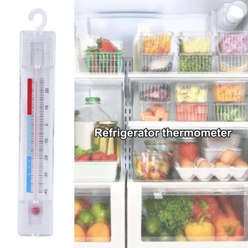 Indoor Household Fridge Dial Thermometer Freezer Refrigerator with Hook ABS Mini Temperature Meter temp measurement tool hook - ebowsos