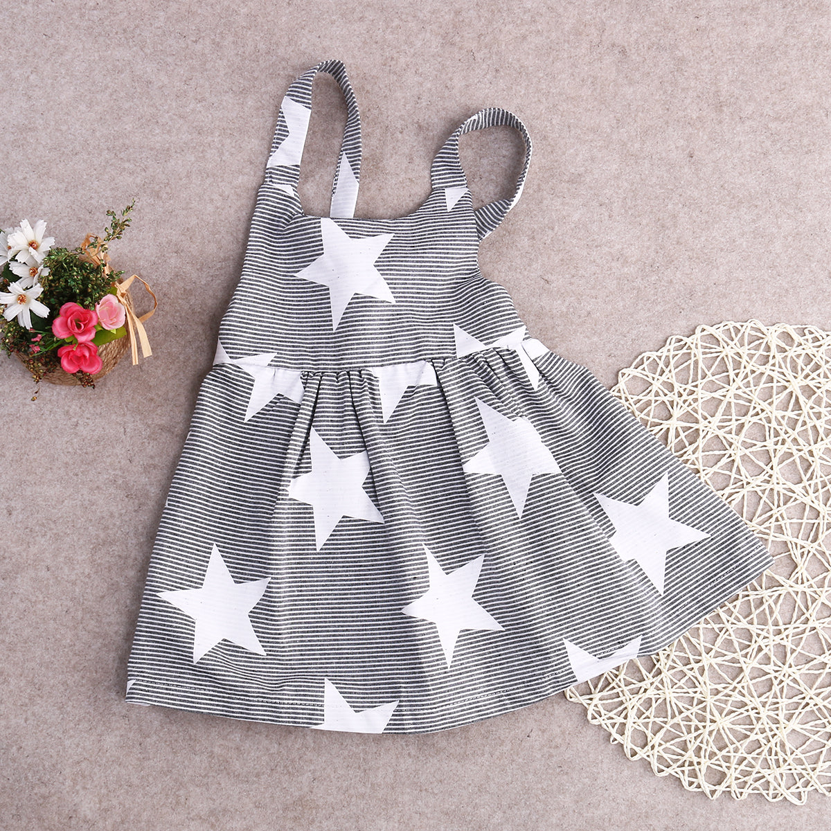 Infant kids Baby Girls Dress Star Birthday Party Pageant Summer Sundress Dresses - ebowsos