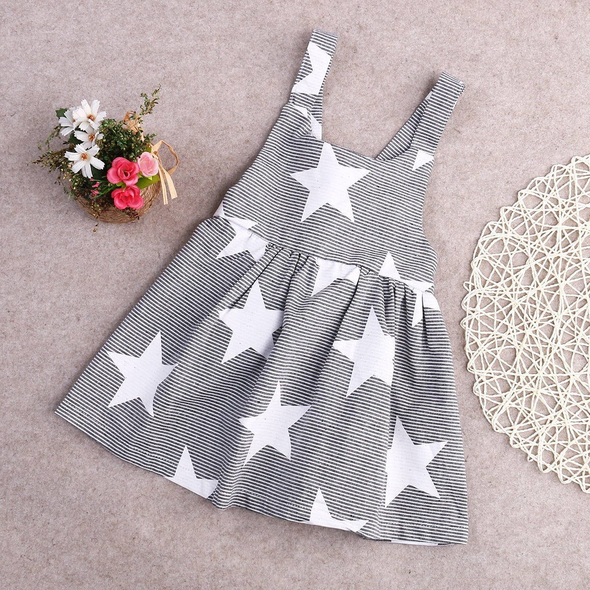 Infant kids Baby Girls Dress Star Birthday Party Pageant Summer Sundress Dresses - ebowsos