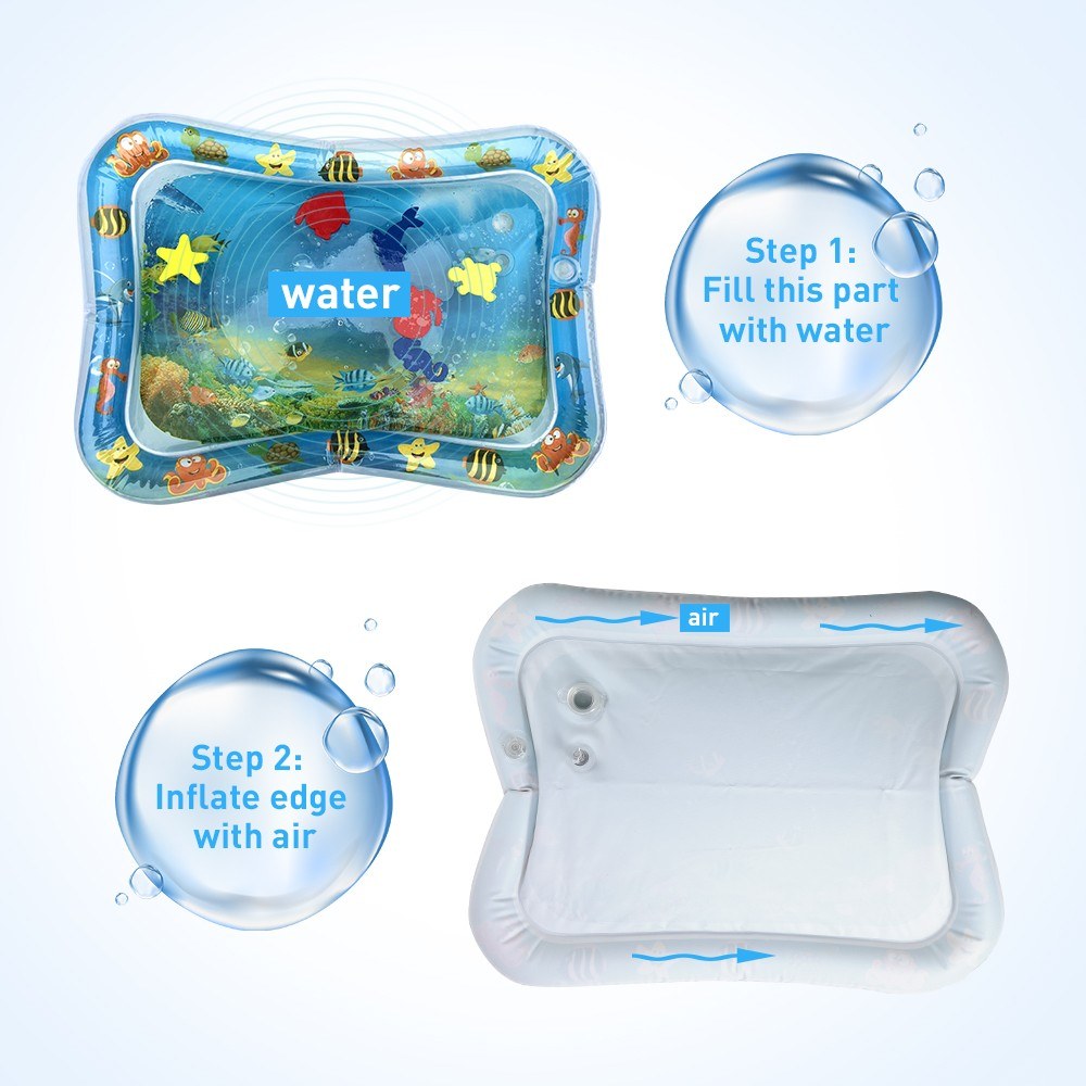 Inflatable Baby Water Mats Novelty Play For Kid Children Infants Tummy Time Inflatable Baby Water Mats Baby Water Mats-ebowsos