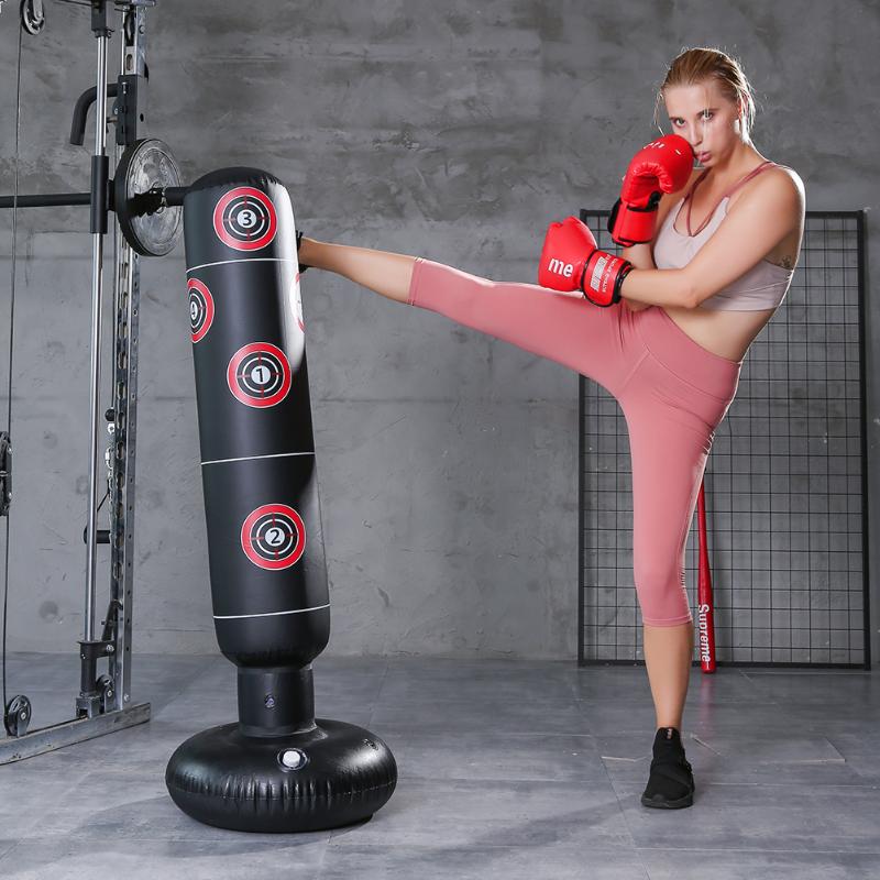 Inflatable Boxing Bag Water Base Durable Punching Standing Sandbag Fitness Pressure Relief Body Building Equipment-ebowsos