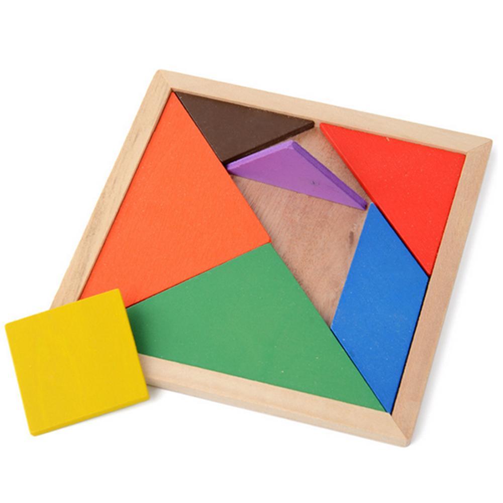 Jigsaw Puzzle Educational Wooden Toys Developmental Toy Large Wooden Tangram Brain Teaser Puzzles For Children-ebowsos