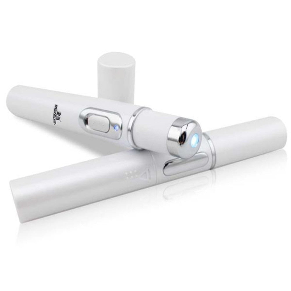 KD-7910 Acne Laser Pen Portable Wrinkle Removal Machine Durable Soft Scar Remover Device Blue Light Therapy Pen Massage Relax - ebowsos