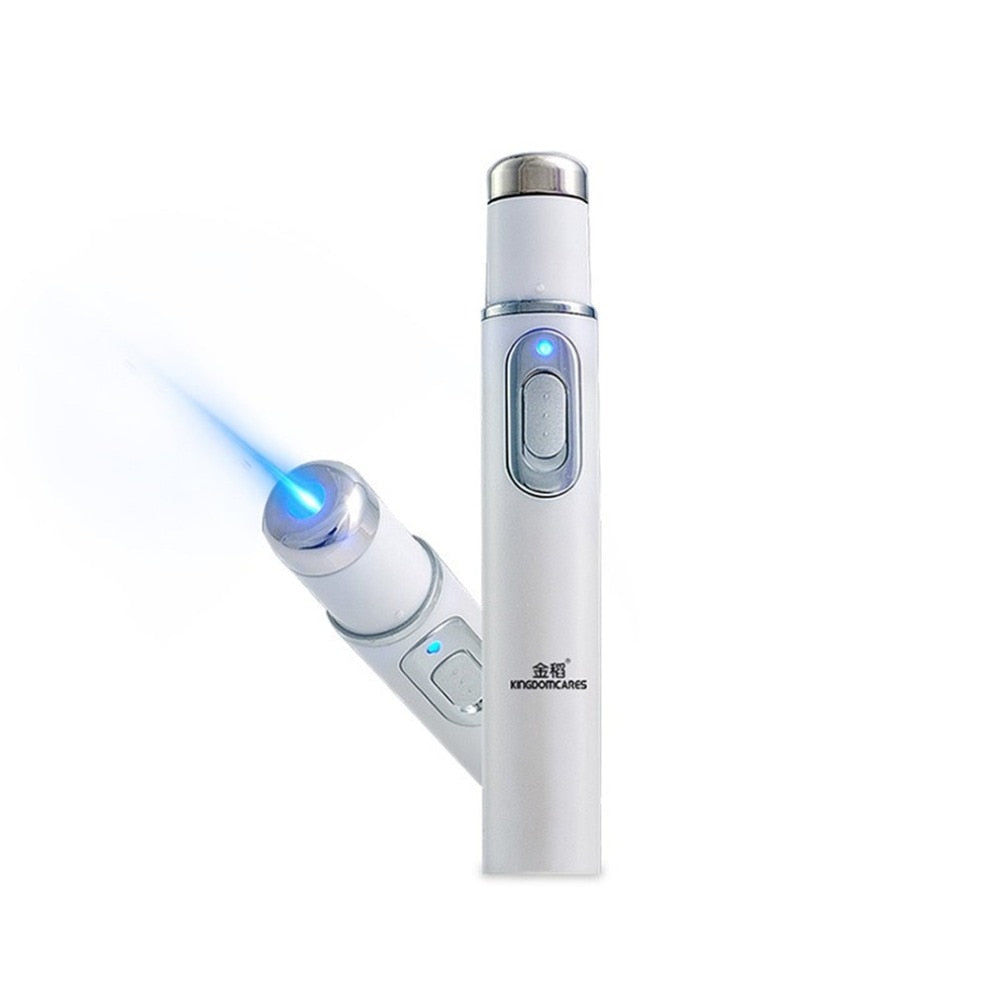 KD-7910 Acne Laser Pen Portable Wrinkle Removal Machine Durable Soft Scar Remover Device Blue Light Therapy Pen Massage Relax - ebowsos