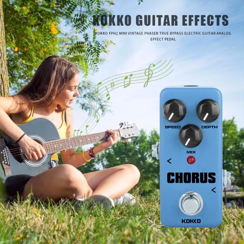 KOKKO FCH-2 Guitar Effect Aluminium Alloy 9V Make Romantic Mood Analog Chorus Musical Instruments Guitar Effects 94x53x53mm-ebowsos