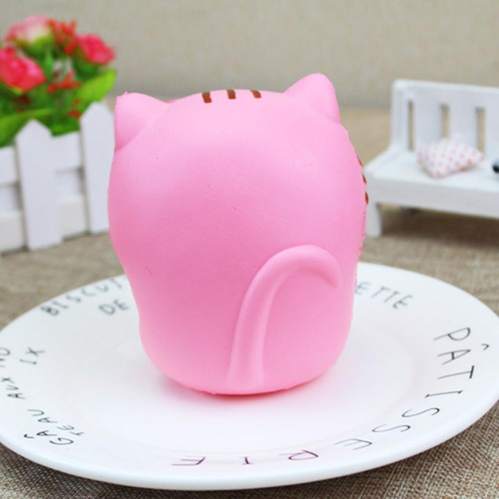 Key Chain 10CM Jumbo Kawaii Cat/Kitty Hold Fish Animal Slow Rising Squeeze Bread Cake Sweet Scented Gift-ebowsos