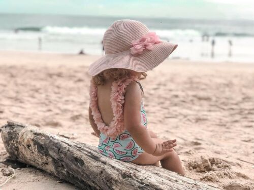Kid Baby Girl Romper Swimwear Watermelon Print One Piece Backless Swimsuit Toddler Girl Beachwear Bathing - ebowsos