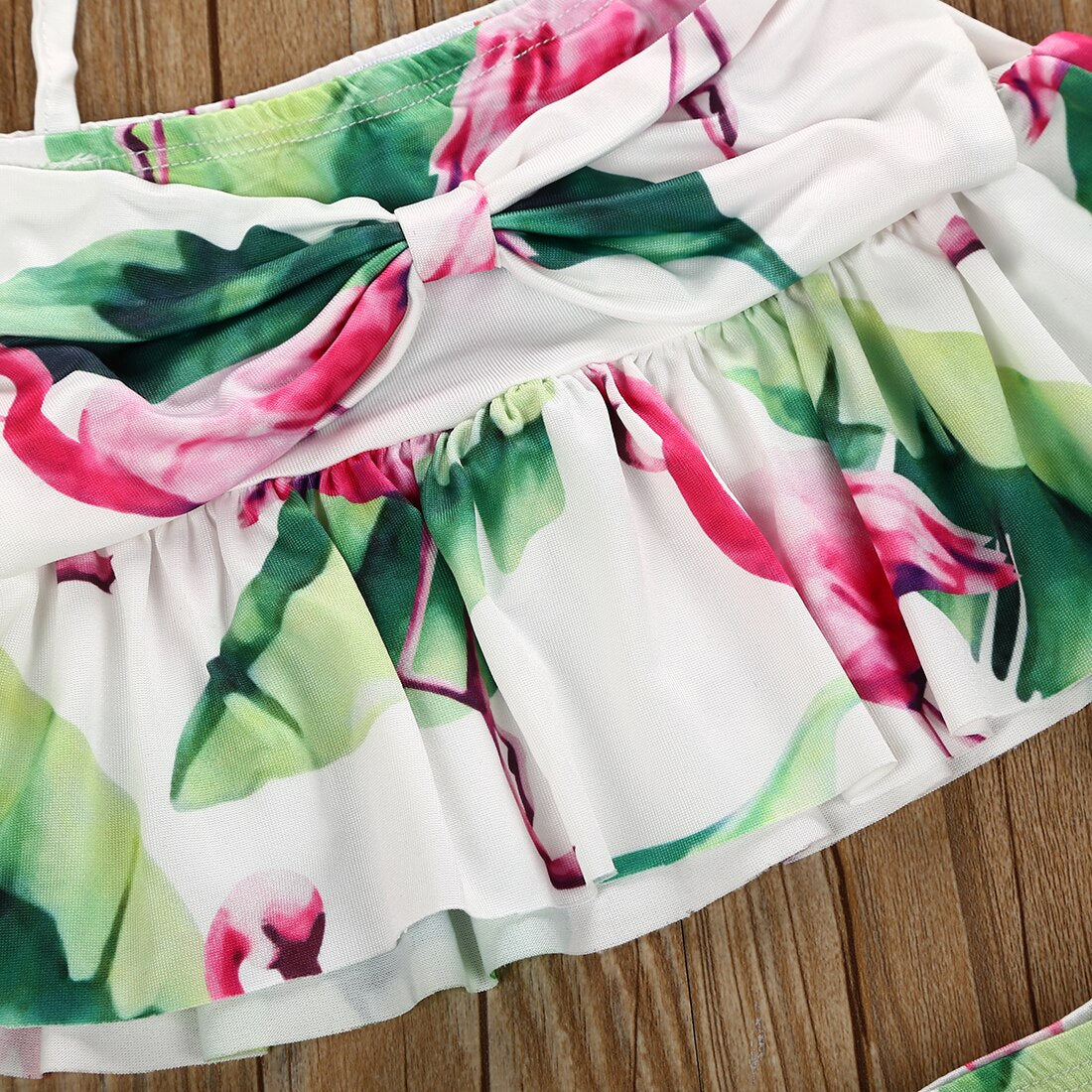 Kid Baby Girl Sweimwear Flamingo Floral Tankini Bikini Set Swimwear Swimsuit Bathing Suit - ebowsos
