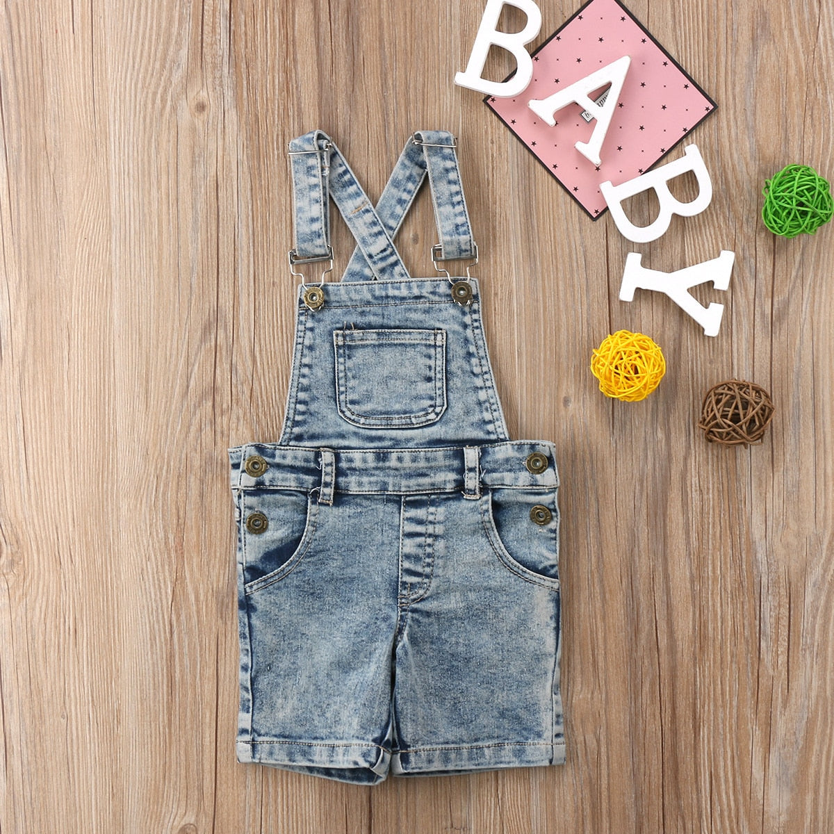 Kids Baby Girl Boy Deinm Overalls Bib Romper Outfits Clothes Summer Kid Clothing - ebowsos