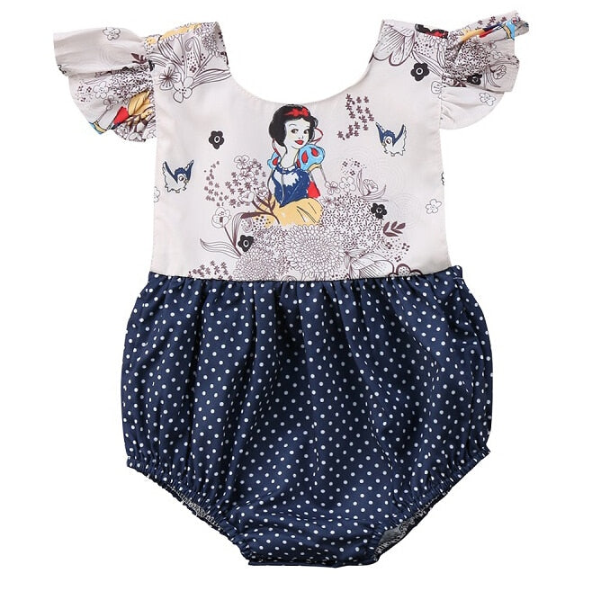 Kids Clothes Newborn Infant Baby Girls Summer Fly Sleeve Romper Cartoon Ruffles Jumpsuit Outfits Sunsuit 0-24M - ebowsos