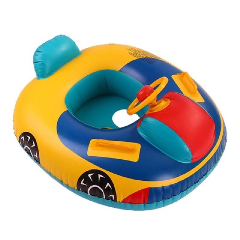 Kids Swimming Float Seat Inflatable Beach Pool Baby Safety Swimming Ring Swim Float Sunshade Seat Water Sports-ebowsos