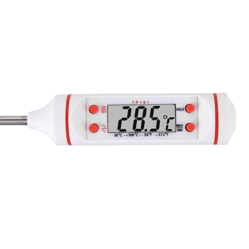 Kitchen Digital BBQ Food Thermometer Meat Cake Candy Fry Grill Dinning Household Cooking Thermometer Gauges with Battery Gadgets - ebowsos