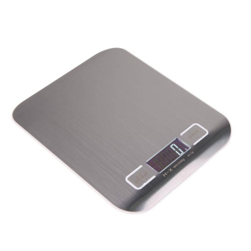 Kitchen Scale Cooking Measure Tools Stainless Steel Electronic Weight LED - ebowsos