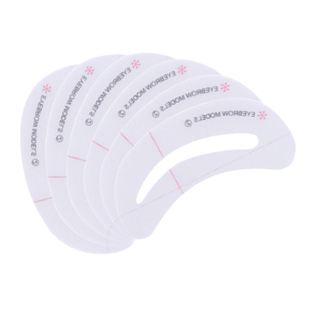 Reusable Eyebrow Stencil Eye Brow Drawing Guide Styling Shaping Grooming Template Card Makeup Tools - ebowsos