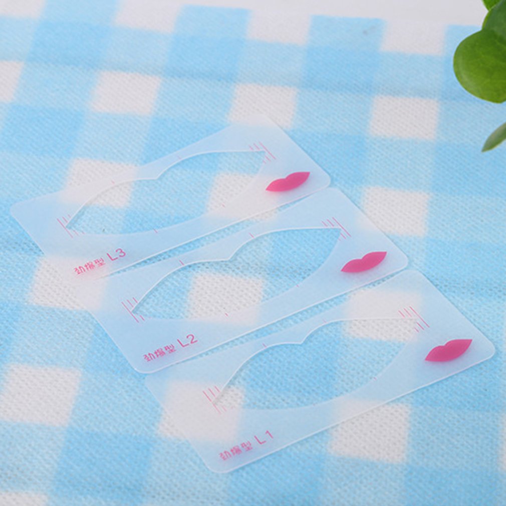 Reusable Painted Lips Card Lip Stencil Lip Drawing Guide Shaping Grooming Template Card Makeup Tools - ebowsos