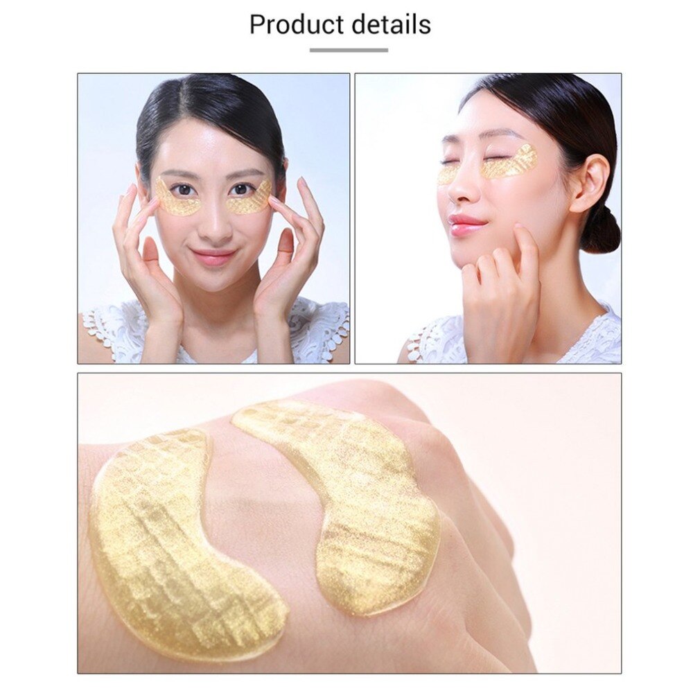 LANBENA 1Pc Anti-Wrinkle 24K Gold Collagen Eye Mask Eye Patch Dark Circle Sleep Mask Eye Bag Anti-Aging Face Care Skin Care - ebowsos