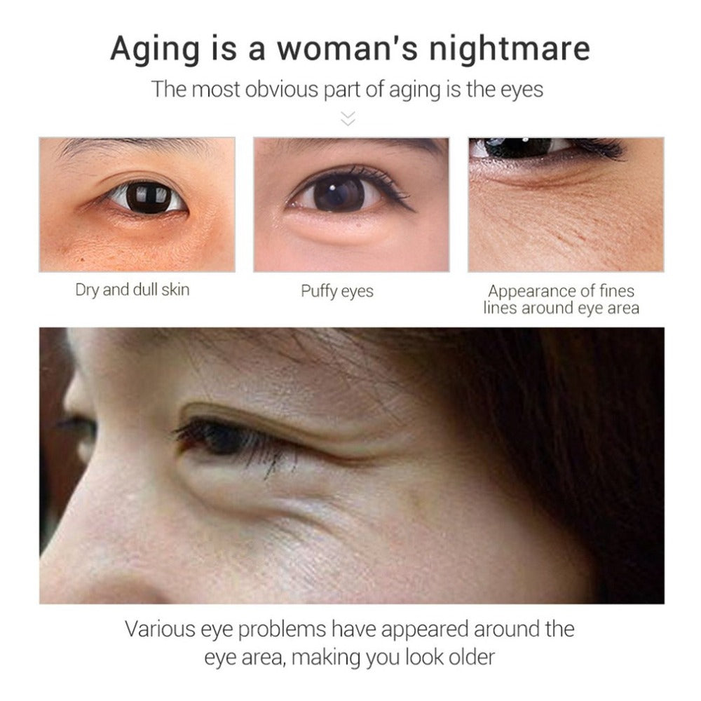 LANBENA 1Pc Anti-Wrinkle 24K Gold Collagen Eye Mask Eye Patch Dark Circle Sleep Mask Eye Bag Anti-Aging Face Care Skin Care - ebowsos