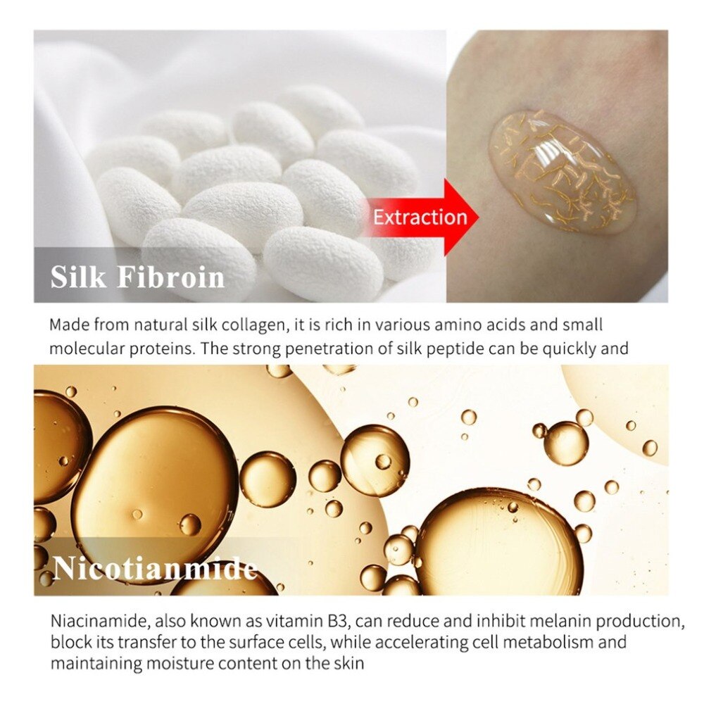 LANBENA Gold Silk Collagen Ampoule Essence Freckle Removing Whitening Firming Anti-Wrinkle Anti Aging Skin Care Serum Essence - ebowsos