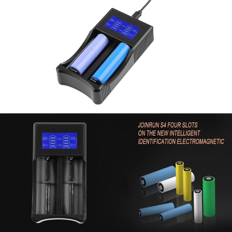 LCD Display USB Smart Battery Charger for 26650 22650 18650 18490 18350 Li-ion Battery for Ni-MH Ni-Cd Rechargeable Battery - ebowsos