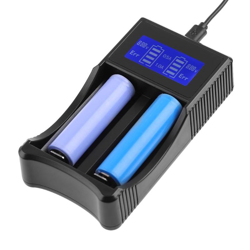 LCD Display USB Smart Battery Charger for 26650 22650 18650 18490 18350 Li-ion Battery for Ni-MH Ni-Cd Rechargeable Battery - ebowsos