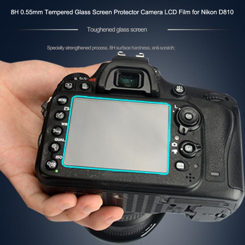 LCD Screen Protector Antiscratch 0.55mm Tempered Glass Protective Cover DSLR Camera Dustproof Film for Nikon D810 for Canon 750D - ebowsos