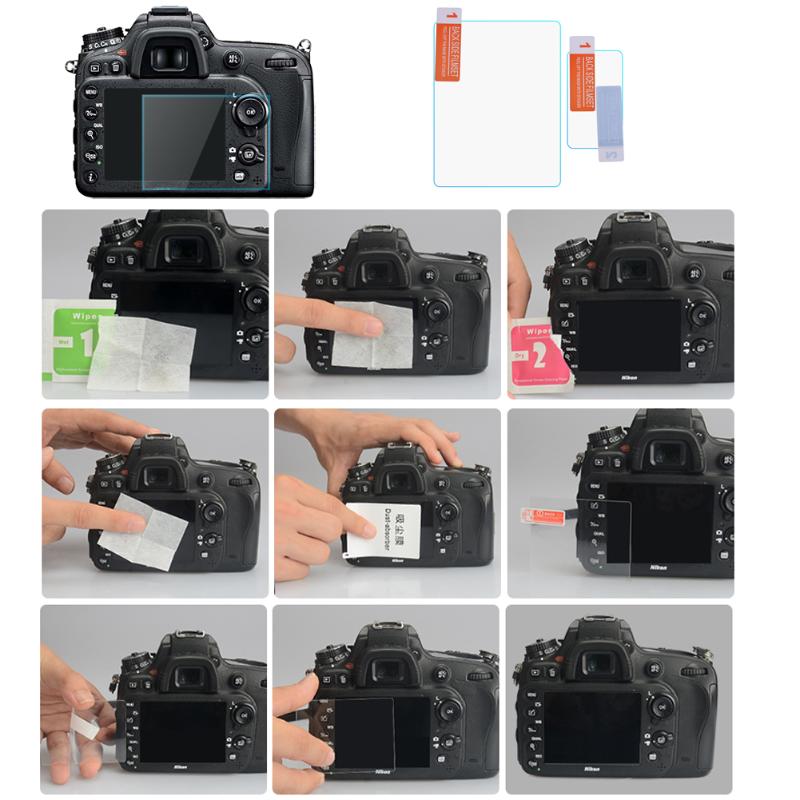 LCD Screen Protector Antiscratch 0.55mm Tempered Glass Protective Cover DSLR Camera Dustproof Film for Nikon D810 for Canon 750D - ebowsos