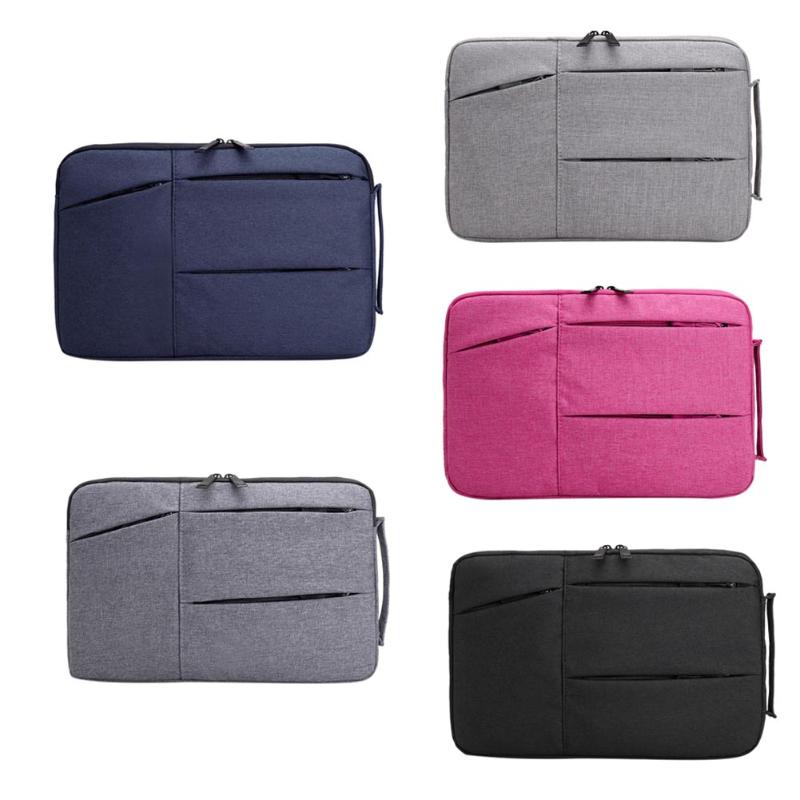 Laptop Sleeve Bag Nylon Waterproof Laptop Sleeve Bag Protective Zip 13in Tablet Cover for iPad A4 Magzine Power Bank - ebowsos