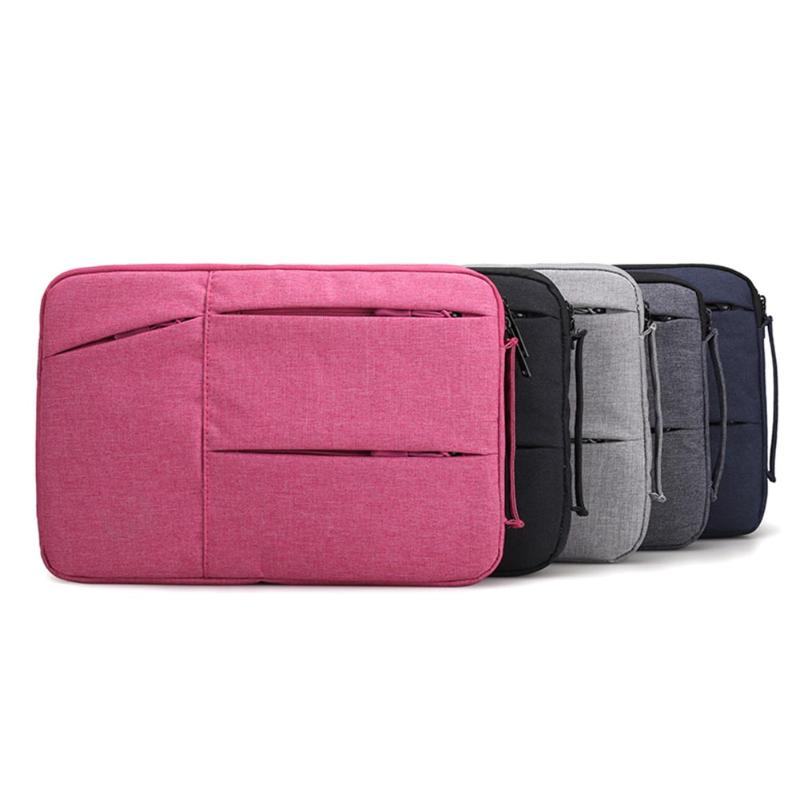 Laptop Sleeve Bag Nylon Waterproof Laptop Sleeve Bag Protective Zip 13in Tablet Cover for iPad A4 Magzine Power Bank - ebowsos