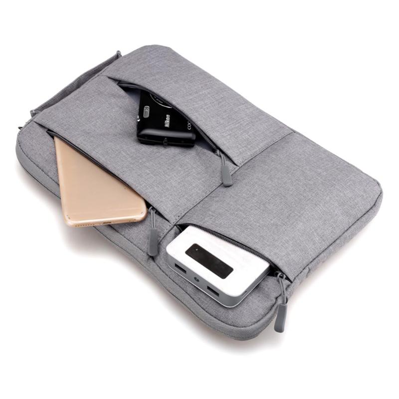 Laptop Sleeve Bag Nylon Waterproof Laptop Sleeve Bag Protective Zip 13in Tablet Cover for iPad A4 Magzine Power Bank - ebowsos
