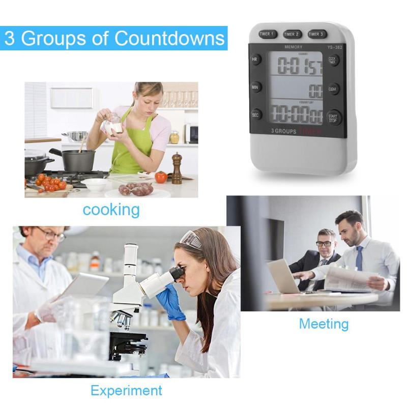 Large Display Screen Digital Kitchen Cooking Count Up Countdown Timer Clock - ebowsos