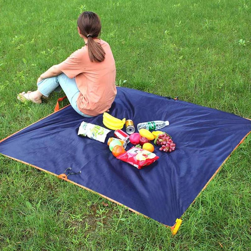 Large Space Picnic Mat Camping Moistureproof Outdoor Beach Climb Plaid Blanket Foldable Portable Double-sided Waterproof-ebowsos