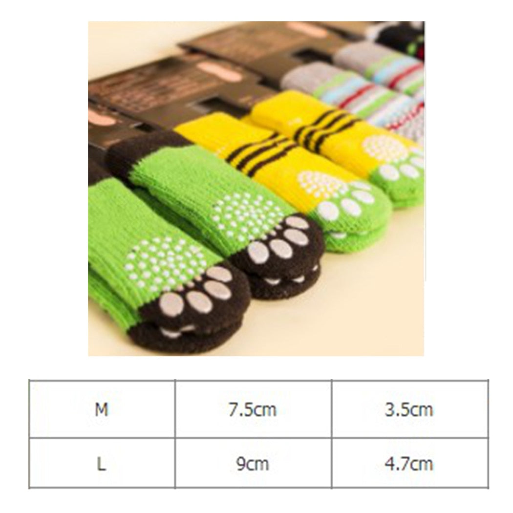12Pcs 6 Pairs Dog Socks Creative Cute Printing Non-Slip Cotton Protective Dog Shoes Puppy Socks Pet Socks Pet Supplies-ebowsos