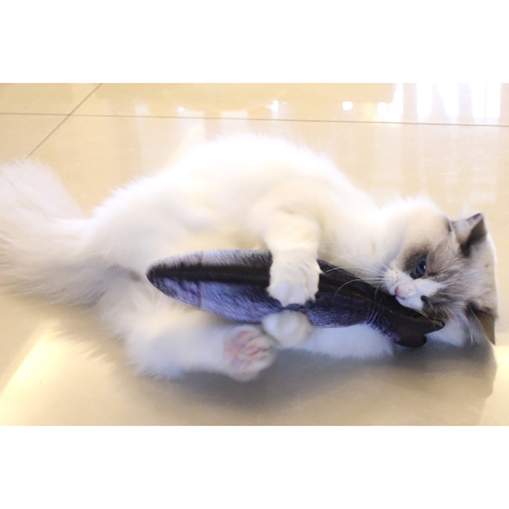 1pc Catnip Toys Realistic Fish Shape Bite Resistant Cat Chew Toy Pet Toy With Catnip Pet Interactive Supplies-ebowsos