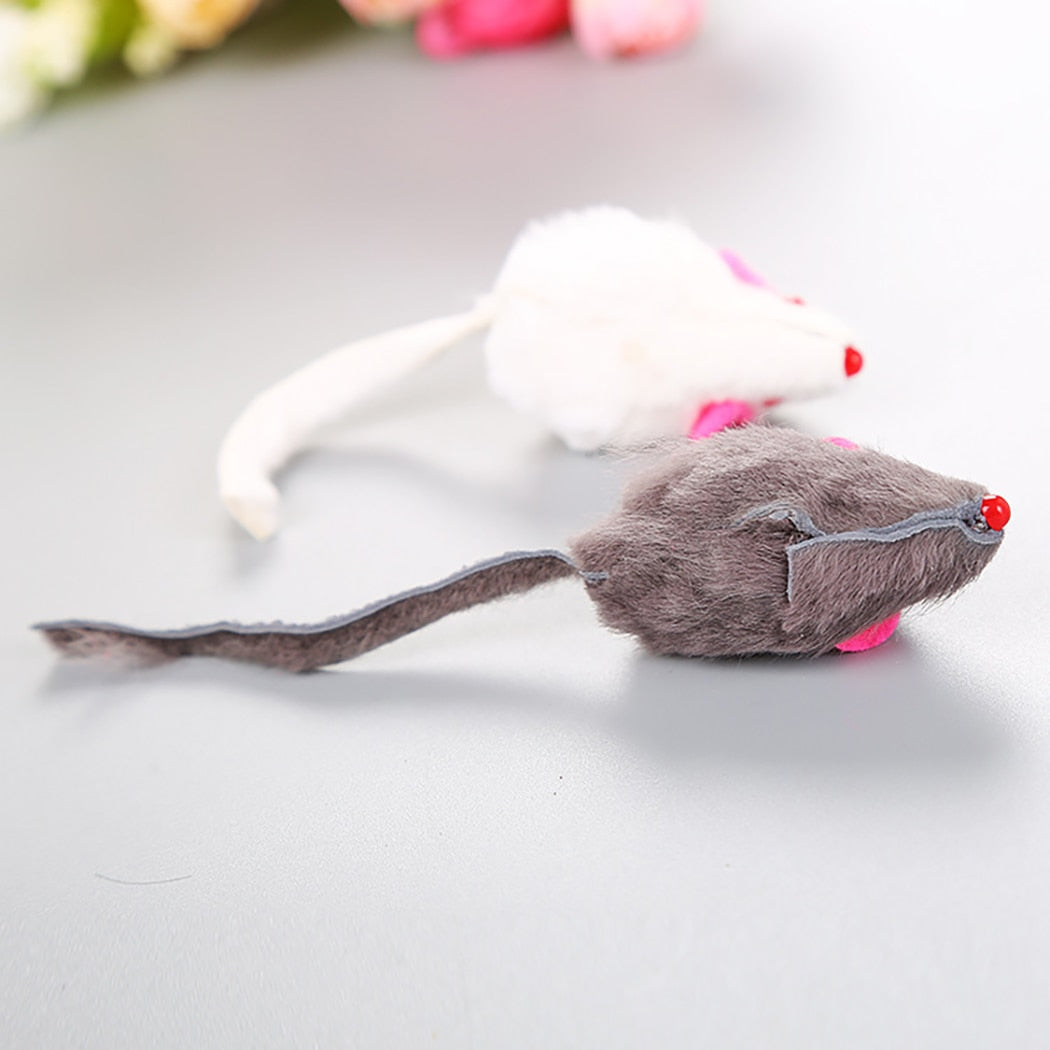 1pc Funny Cat Mice Toy Bite-Resistant Interactive Cute Mini Cat Teaser Toy Cat Bite Toy Pet Interaction Supplies-ebowsos