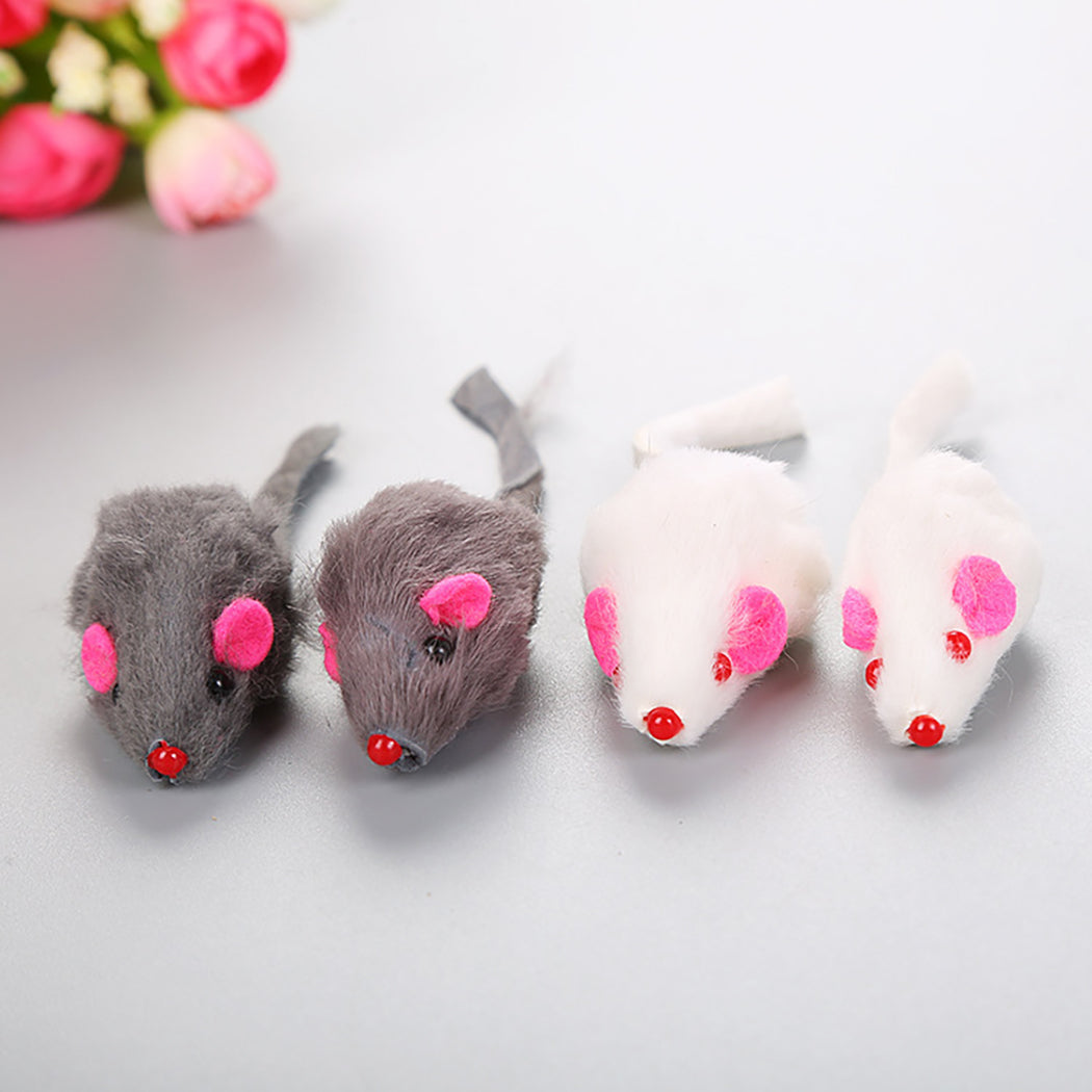 1pc Funny Cat Mice Toy Bite-Resistant Interactive Cute Mini Cat Teaser Toy Cat Bite Toy Pet Interaction Supplies-ebowsos