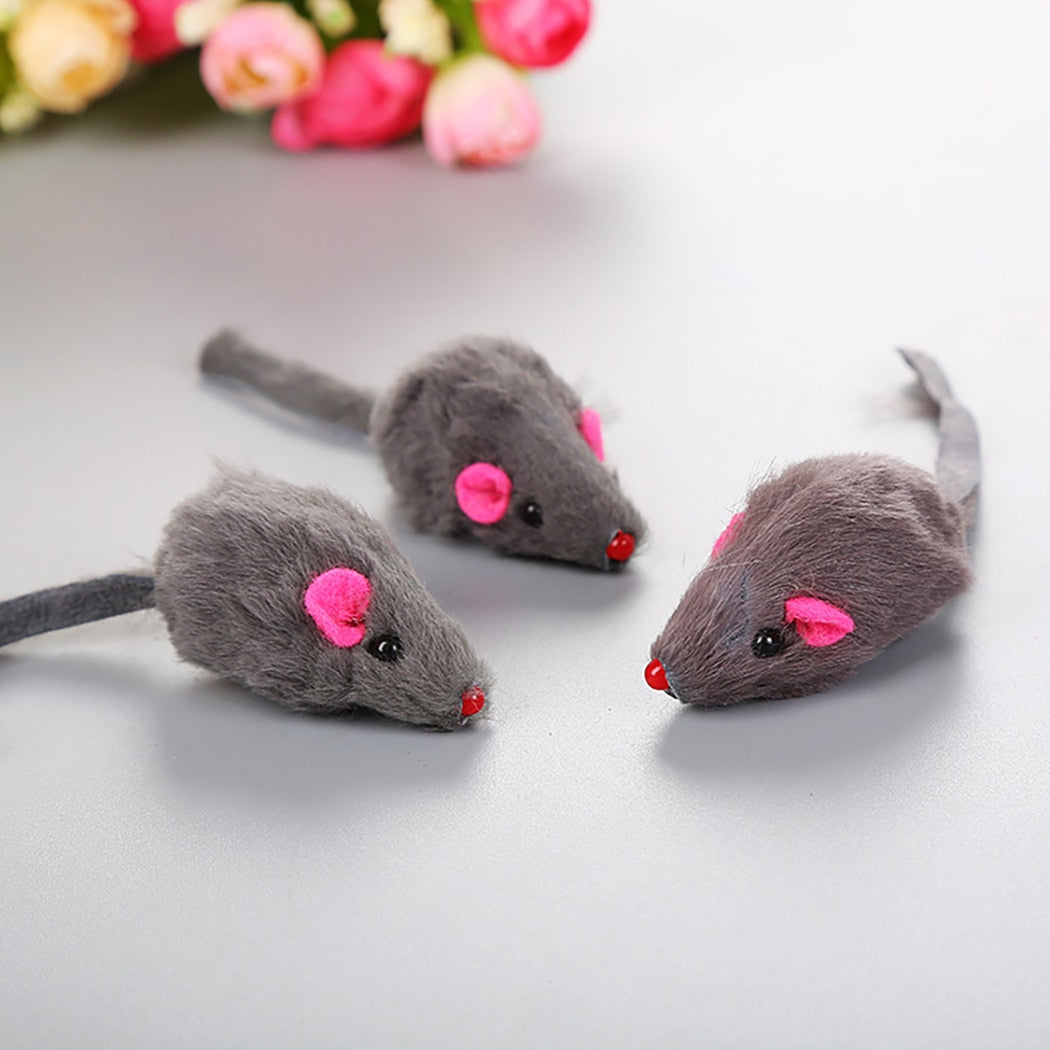 1pc Funny Cat Mice Toy Bite-Resistant Interactive Cute Mini Cat Teaser Toy Cat Bite Toy Pet Interaction Supplies-ebowsos