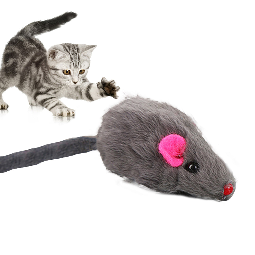 1pc Funny Cat Mice Toy Bite-Resistant Interactive Cute Mini Cat Teaser Toy Cat Bite Toy Pet Interaction Supplies-ebowsos