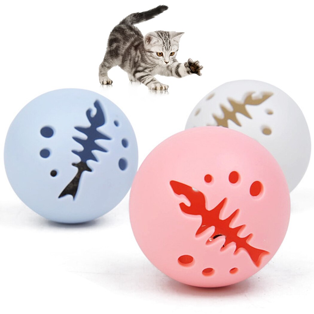3PCS Funny Cat LED Ball Toys Creative Interactive Cat Catnip Toy Fish Decoration Cat Play Toy For Kitten Pet Supplies-ebowsos