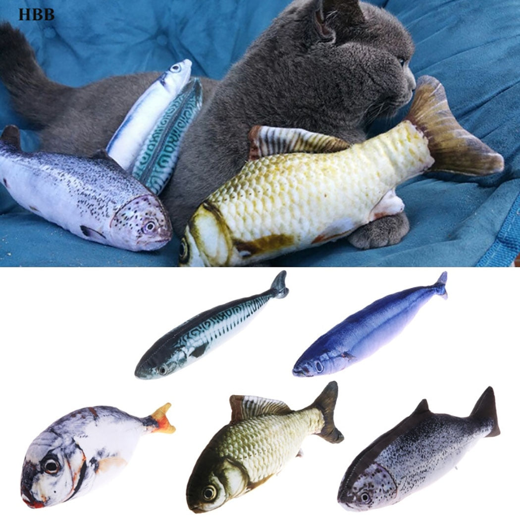 Creative Fish Shape Pet Toy Fish Shape Bite Resistant Catnip Cat Toy Pet Chew Toy Pet Interaction Training Supplies-ebowsos