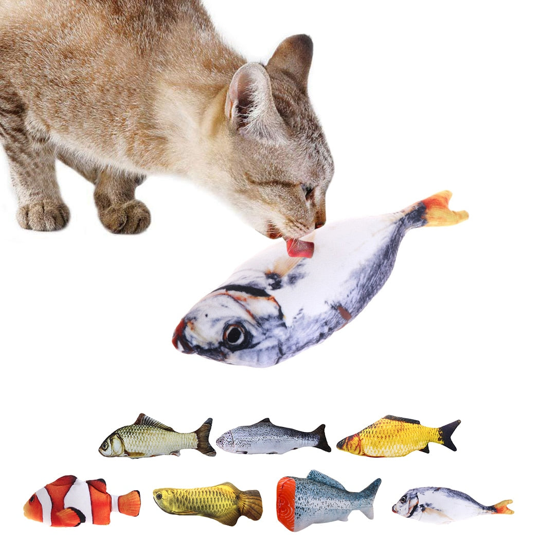 Creative Fish Shape Pet Toy Fish Shape Bite Resistant Catnip Cat Toy Pet Chew Toy Pet Interaction Training Supplies-ebowsos