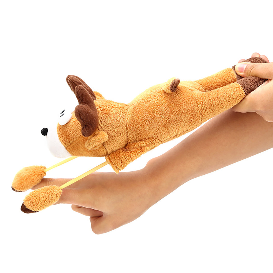 Funny Animals Dog Chew Toys Plush Reindeer Elk Interative Toy Plush Puppy Deer For Pet Dogs Cat Chew Squeaking Toy-ebowsos