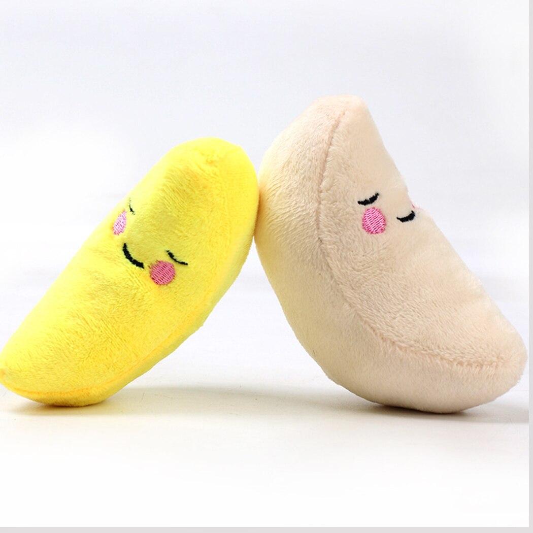 Funny Pet Toys Cute Creative Star Cloud Banana Shape Anti-Bite Pet Chew Toy Dog Sound Toy Pet Supplies-ebowsos