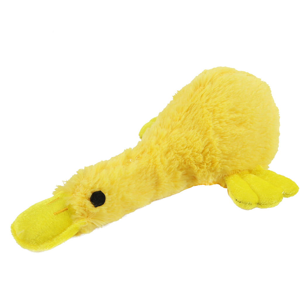 Pet Dog Cat Plush Squeak Sound Dog Toys Funny Fleece Durability Chew Molar Toy Fit For All Pets Duck Pet Supplies-ebowsos
