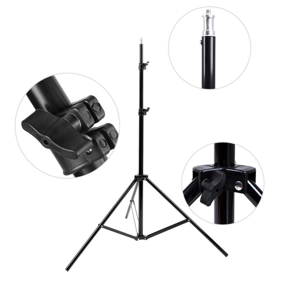 Light Stand Studio Photography Light Flash Speedlight Umbrella Stand Holder Bracket Tripod Photo Studio Accessories 1/4 Head - ebowsos
