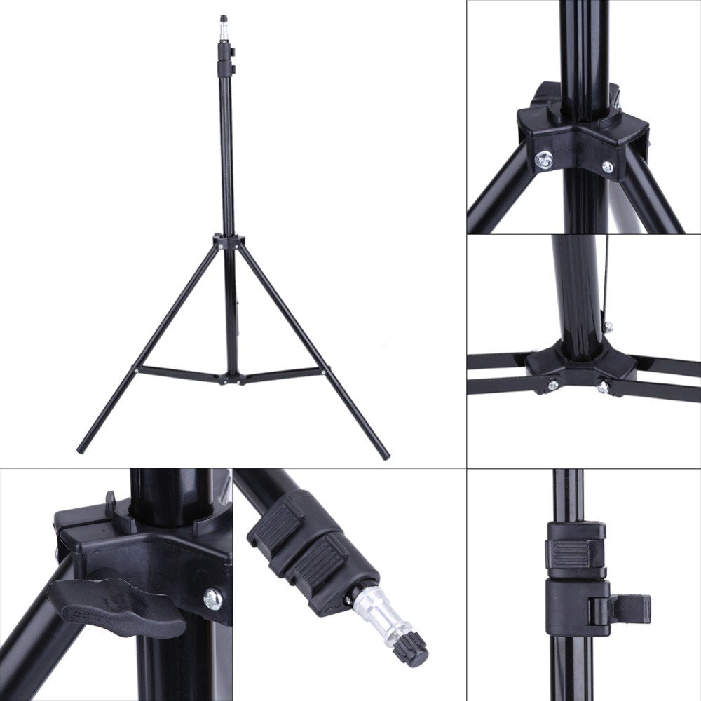 Light Stand Studio Photography Light Flash Speedlight Umbrella Stand Holder Bracket Tripod Photo Studio Accessories 1/4 Head - ebowsos