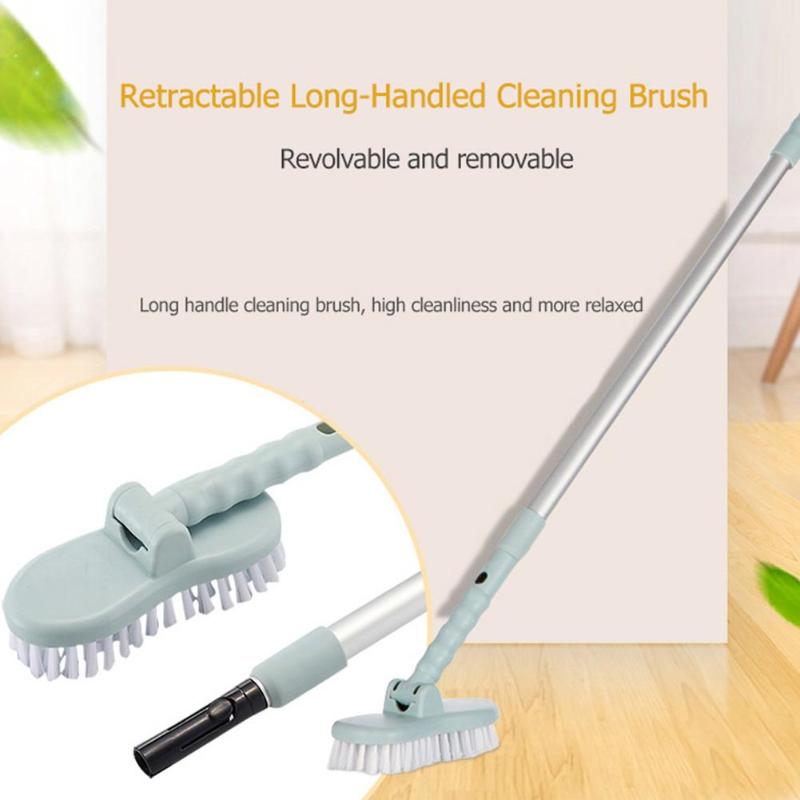Long Handle Retractable Cleaning Brush Fashionable Atmosphere Wide Scope of Application Kitchen Ceramic Tile Floor Bristle Brush - ebowsos