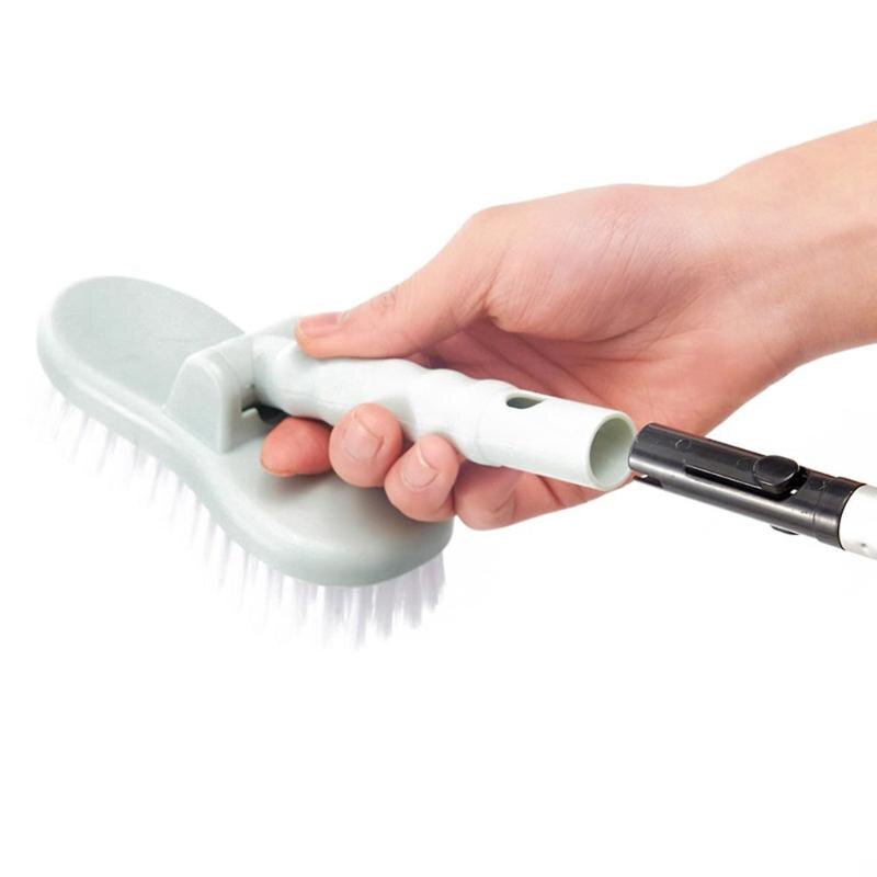 Long Handle Retractable Cleaning Brush Fashionable Atmosphere Wide Scope of Application Kitchen Ceramic Tile Floor Bristle Brush - ebowsos