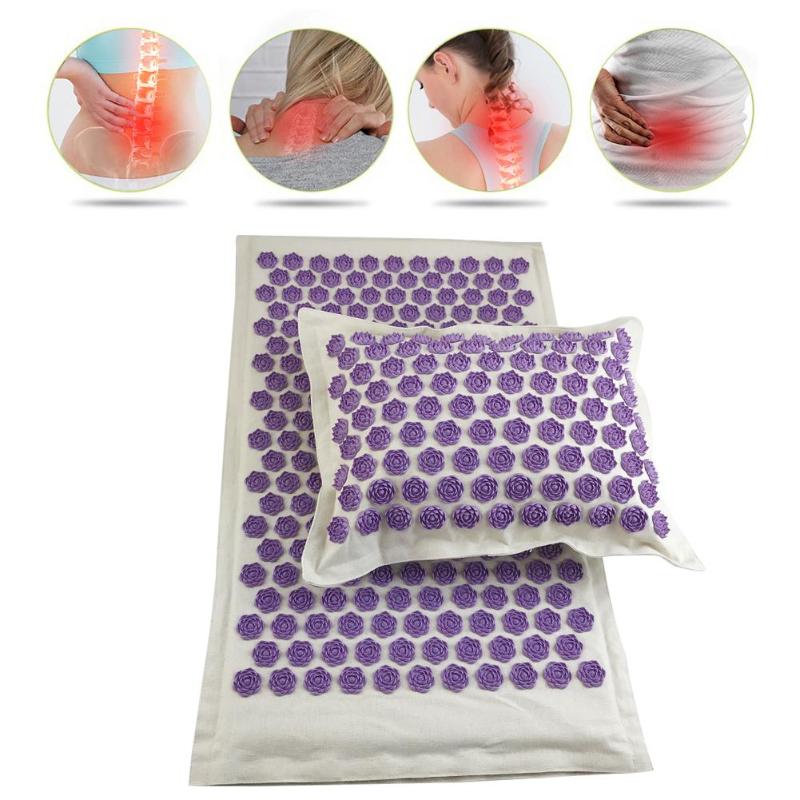 Lotus Massage Pad Classic Delicate Relieve Back Body Pain Spike Yoga Relaxation Mats Acupuncture Massager Cushion-ebowsos